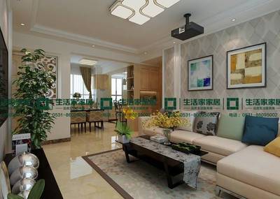 濟南華山瓏城110平現代簡約風格家庭裝修設計案例