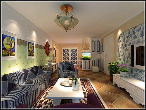 11萬打造130平地中海風情三居室 | 濟南裝修案例解析